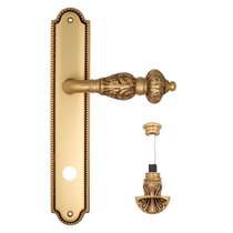 Дверная ручка Venezia Lucrecia WC-4 на планке PL98 французское золото + коричневый - Venezia Collezione