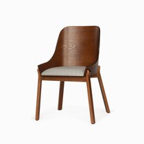 Обеденный стул Safia с мягким сиденьем, цвет коричневый/серый - Cosmo Red