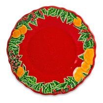 Тарелка закусочная Bordallo Pinheiro "Рождественская гирлянда" 22см - Bordallo Pinheiro