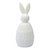 Декор из фарфора белого цвета Trendy Bunny из коллекции Essential, 12,5х12,5x30,5 см - Tkano