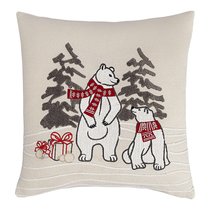 Подушка декоративная Festive bears из коллекции New Year Essential, 45х45 см - Tkano