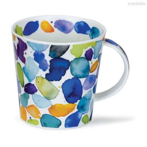Кружка Dunoon Цветные капли в синем Кернгорм 480 мл, фарфор костяной - Dunoon