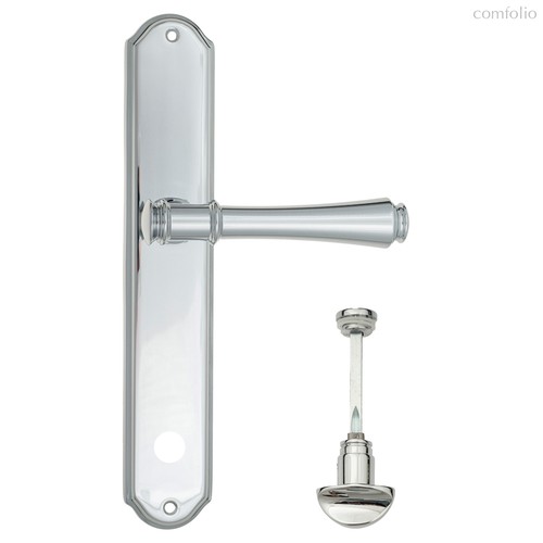 Дверная ручка Venezia Callisto WC-2 на планке PL02 полированный хром - Venezia Collezione
