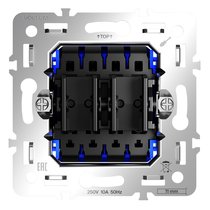 Механизм перекрестного переключателя двухклавишного 10А, S70 - Voltum