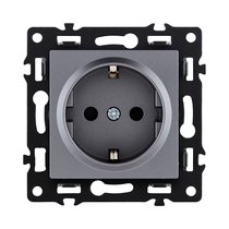 Розетка штепсельная SCHUKO 16A/250 В, серый Kollinger Asthetik AS-014GY - Kollinger