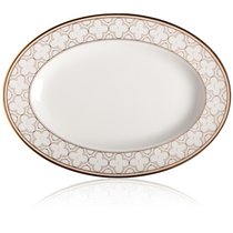 Блюдо овальное Noritake "Трефолио,золотой кант" 37см - Noritake