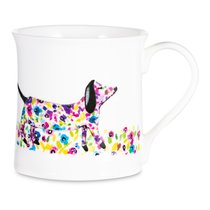 Кружка Just Mugs Devon Цветочный питомец Собака 412 мл, фарфор костяной - Just Mugs