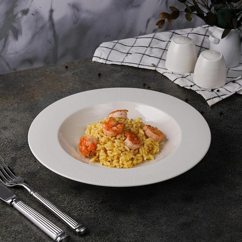 Тарелка глубокая 450 мл d 26,6 см h4 см Neo Silk 12шт., цвет белый - Noble