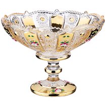 Конфетница Lefard Gold Glass 19,5x19,5 см. Высота 15 см.
