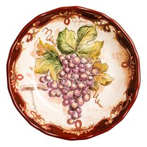 Салатник Certified Int. Виноделие.Красный виноград-1 21 см, керамика - Certified International