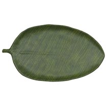 Блюдо 46*25,4*2,8 см овальное Лист Green Banana Leaf пластик меламинe - P.L. Proff Cuisine