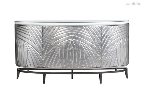 Комод серебристый с декором 182x41x97см - Garda Decor
