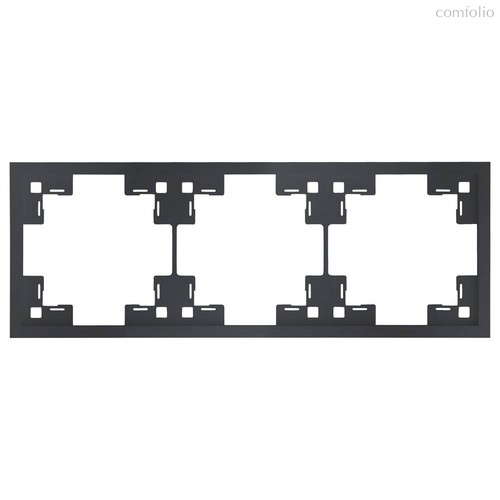 Трехместная рамка 35830 MB, черный сатин - Rikett