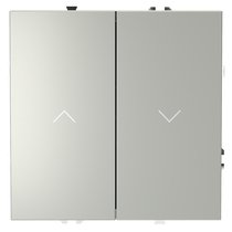 Выключатель встраиваемый VOLTUM S70 для жалюзи 10А, сталь - Voltum