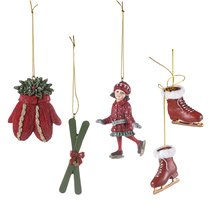 Набор ёлочных украшений Heritage Holidays из коллекции New Year Essential, 5 шт. - Tkano