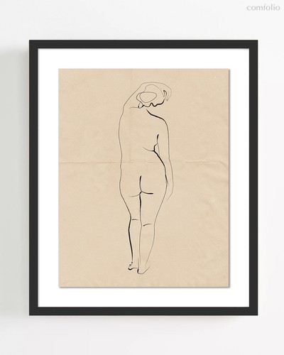 Интерьерный постер Nude, цвет бежевый - Louvre Home