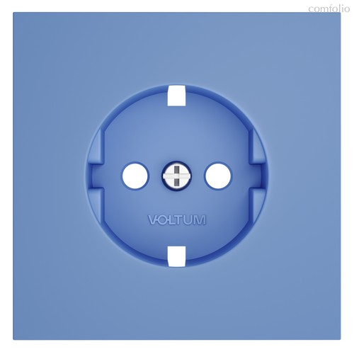 Накладка для розетки с заземлением, S70 деним - Voltum