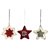 Набор елочных украшений из фетра Christmas stars из коллекции New Year Essential, 3 шт. - Tkano