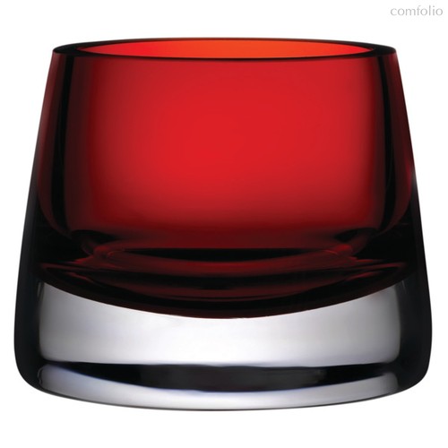 Подсвечник для чайной свечи Nude Glass Радость 8 см, стекло хрустальное, красный - Nude Glass