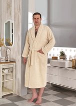 Халат махровый "KARNA" SMART (Светло-Бежевый), 3XL - Bilge Tekstil