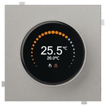 Термостат для теплых полов с круглым дисплеем 32233 PL, платина - Rikett