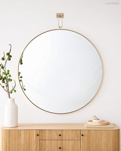 Золотое настенное зеркало Найт, цвет золотой - Louvre Home