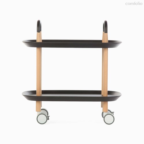 Журнальный столик Tix 57х37, цвет светло-коричневый/черный - Cosmo