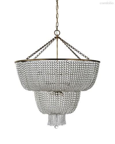 Большая золотая люстра Карла со стеклянными бусами, цвет золотой - Louvre Home