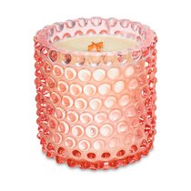 Подсвечник со свечой Klimchi Гвоздь 10 см, богемское стекло, бледно-розовый