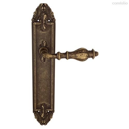 Дверная ручка Venezia Gifestion на планке PL90 античная бронза - Venezia Collezione