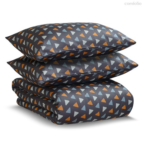 Комплект постельного белья двуспальный из сатина с принтом Triangles из коллекции Wild - Tkano