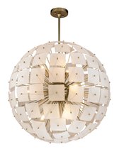 Люстра из матового стекла Бертрам, цвет золотой - Louvre Home