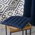 Подушка стеганая на стул из умягченного льна темно-синего цвета Essential, 40х40 см, 40x40 см - Tkano