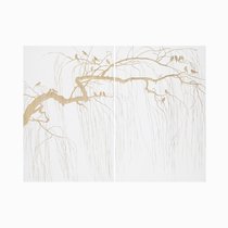 Набор панно Luciana I 90х120, цвет белый/золотой - Cosmo