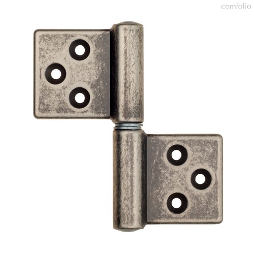 143FA032S_T Петля накладная без врезки ALDEGHI 32x35 античное серебро ПРАВАЯ - Aldeghi Luigi