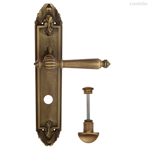 Дверная ручка Venezia Pellestrina WC-2 на планке PL90 матовая бронза - Venezia Collezione