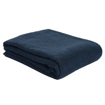 Полотенце банное фактурное темно-синего цвета из коллекции Essential - Tkano