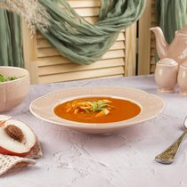 Тарелка глубокая 325 мл d 23,2 см h4 см Aristocrat Peach Tea Noble [6] - Noble