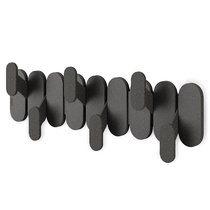 Вешалка настенная Tempo, 6 крючков, черная - Umbra