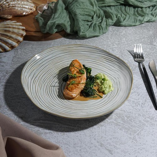 Тарелка 25 см h3 см Gray Whirlpool Frutti di Mare P.L. - P.L. Proff Cuisine