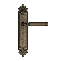 Дверная ручка Venezia Mosca на планке PL96 античное серебро