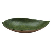 Блюдо 27,6x16,7x5,3 см овальное Лист Green Banana Leaf пластик меламин - P.L. Proff Cuisine