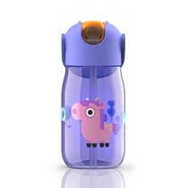 Бутылочка детская с силиконовой соломкой 415 мл фиолетовая - Zoku