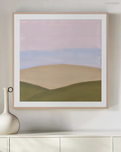 Интерьерное жикле Sunrise landscape, цвет голубой - Louvre Home