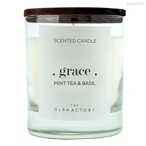 Свеча ароматическая The Olphactory, Grace Black, Мята и базилик, 40 ч - Ambientair