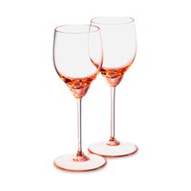 Набор бокалов для белого вина Klimchi Тени 240 мл, 2 шт, богемское стекло, розовый - Klimchi