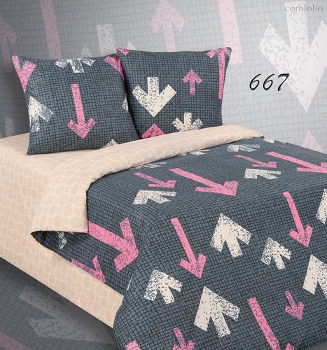 Комплект постельного белья ПА-4-667 Семья Поплин с наволочками 70х70х2 шт. - АльВиТек