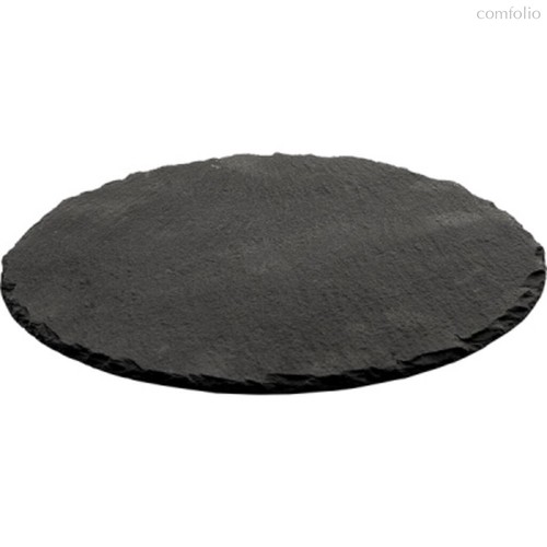 Блюдо для подачи 35x0,5 см круглое черное сланец - P.L. Proff Cuisine