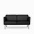 Диван Bisq 156х76, цвет черный - Cosmo