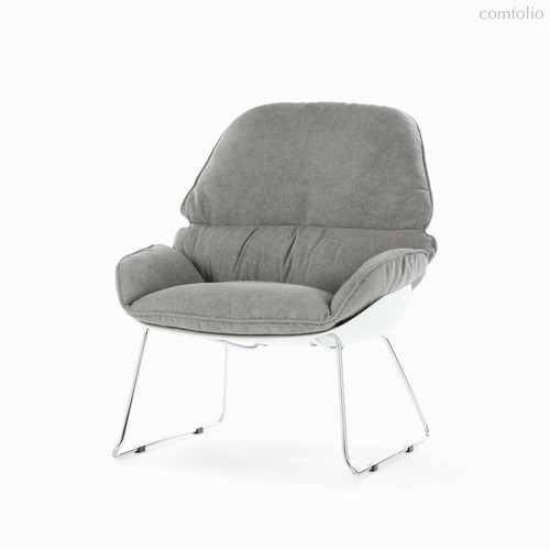 Кресло Bay, цвет белый/серый/хром - Cosmo